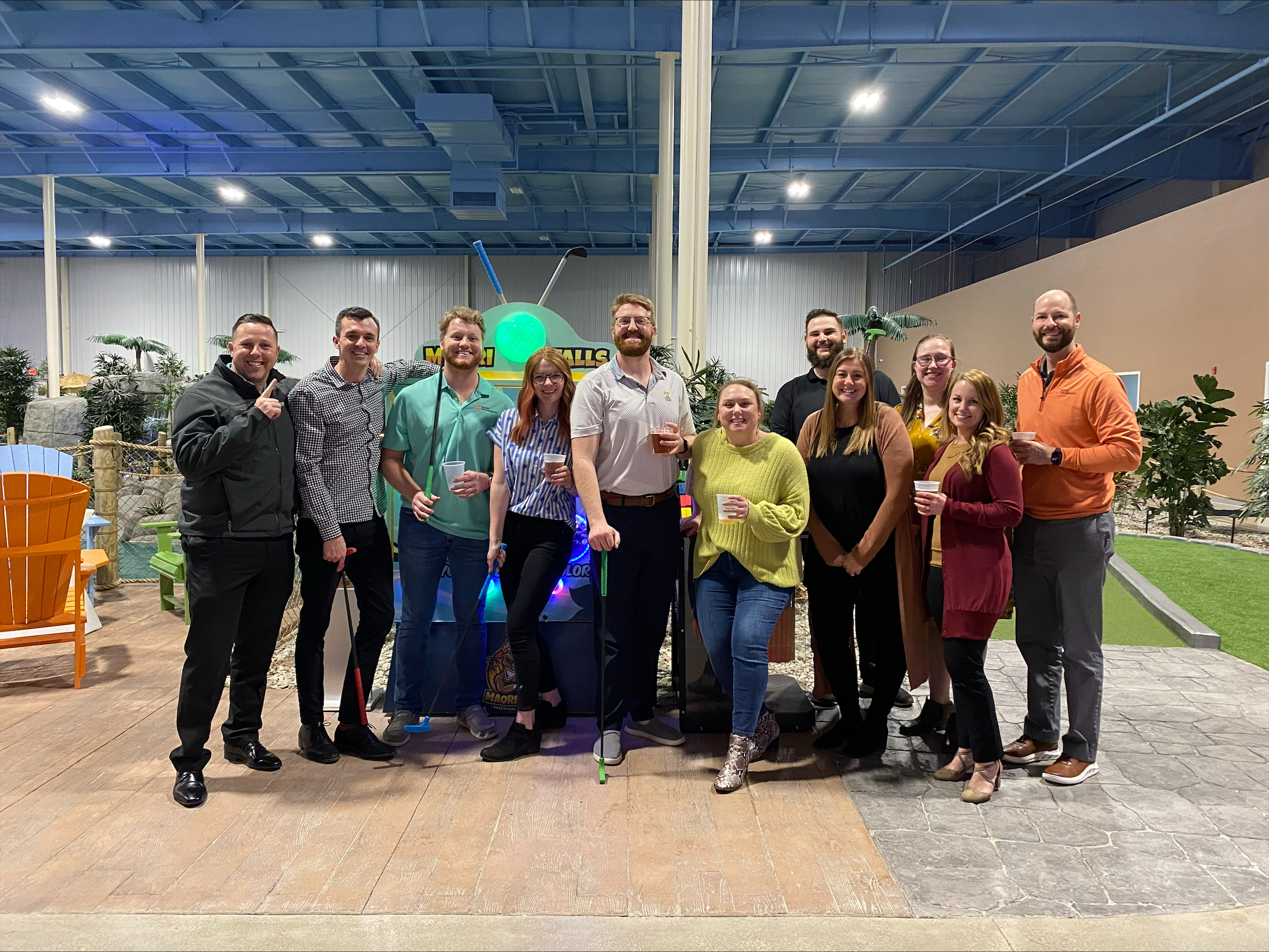 DC teammates at Crazy Pinz mini golf